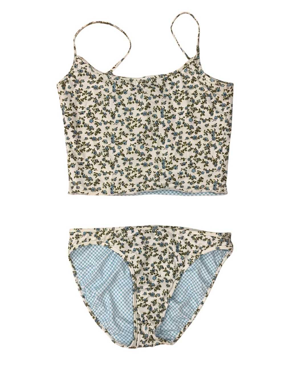 Y2K J. CREW tankini swimsuit 2 piece reversible cottagecore NEW NWT vintage